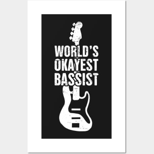 Funny Distressed Bass Guitar Player Design Posters and Art